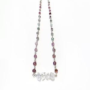 Herkimer Diamonds with Rainbow Fluorite